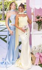 Portia and Scarlett XO186 - Rosette Corset Pastel Evening Dress