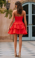 Portia and Scarlett XO202 - Tiered Plunging Sweetheart Party Dress - Silhouette Dresses