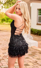 Primavera 4401 - Sequin V-Neck Mini Dress
