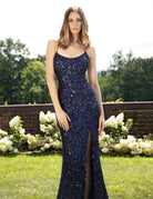 Primavera Couture - 3290 Sequined Sexy Back Gown
