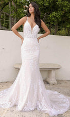 Primavera Couture 11103 - Lace Applique Mermaid Wedding Gown
