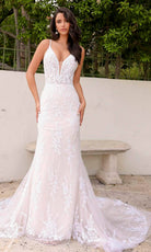 Primavera Couture 11103 - Lace Applique Mermaid Wedding Gown - designer wedding dress at Silhouette Dresses