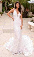Primavera Couture 11109 - Plunging Neck Sleeveless Wedding Dress - detail view