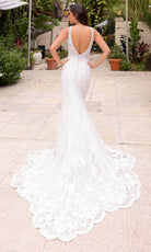 Primavera Couture 11109 - Plunging Neck Sleeveless Wedding Dress - back view