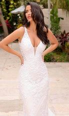 Primavera Couture 11109 - Plunging Neck Sleeveless Wedding Dress - view 8