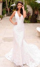 Primavera Couture 11109 - Plunging Neck Sleeveless Wedding Dress - view 5
