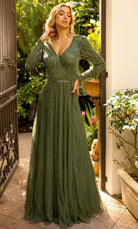 Primavera Couture 12010 - Modest Long Sleeve A-line Gown - view 4