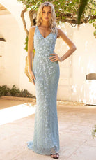Primavera Couture 12061 - Intricately Detailed Statuesque Gown - back view