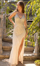 Primavera Couture 12067 - Bedazzled Sleeveless High Slit Dress
