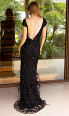 Primavera Couture 12107 - Floral Beaded V-Neck Prom Gown
