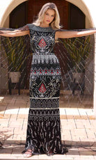 Primavera Couture 12172 - Sleeveless Sequined Evening Gown - back view