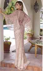 Primavera Couture 12189 - V-Neck Cape Sleeve Sequin Evening Gown