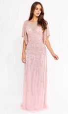 Primavera Couture 13101 - Flutter Sleeve Embroidered Gown