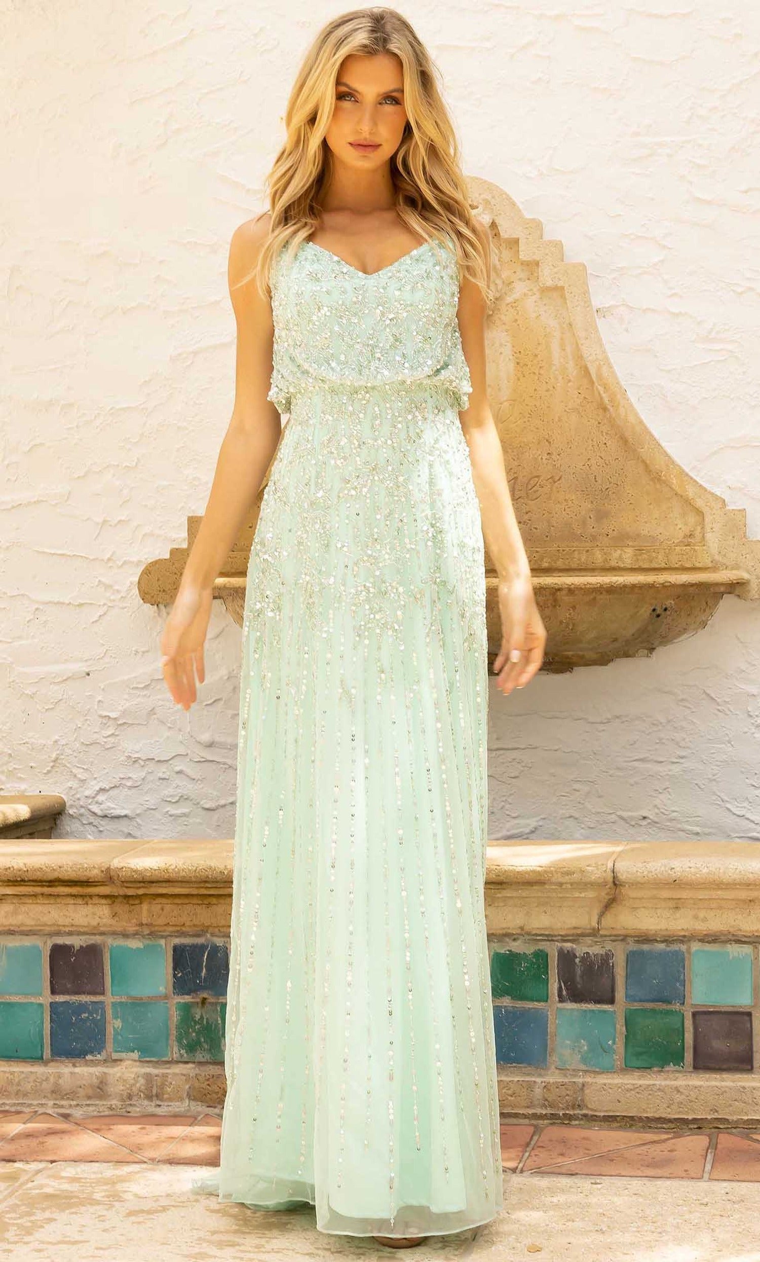 Primavera Couture 13104 - Blouson Sleeveless Chic Gown