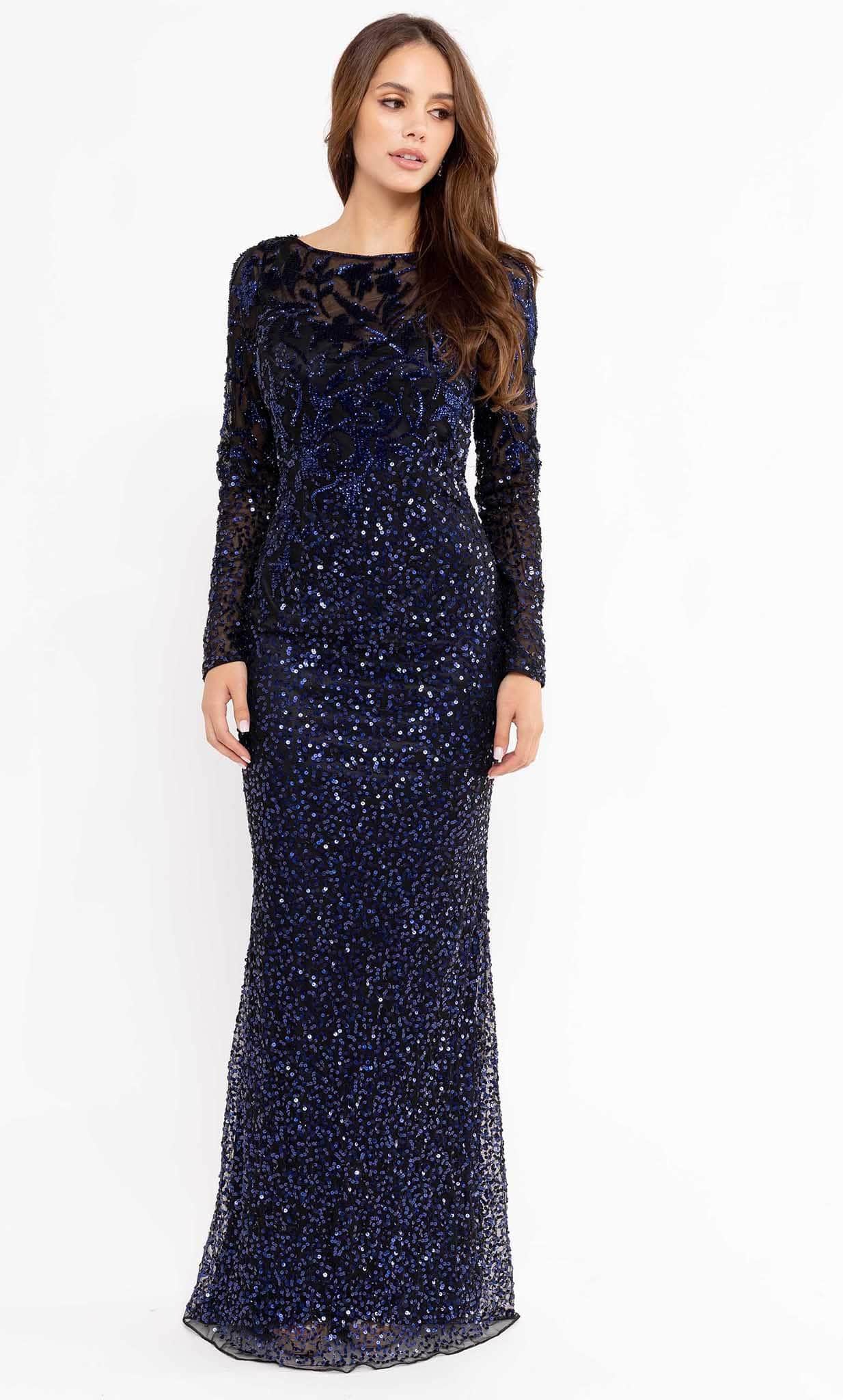 Primavera Couture 13105 - Long Sleeve Evening Gown - designer mother of the bride dress at Silhouette Dresses