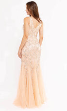 Primavera Couture 13107 - V Neck Sleeveless Sheath Gown - view 4