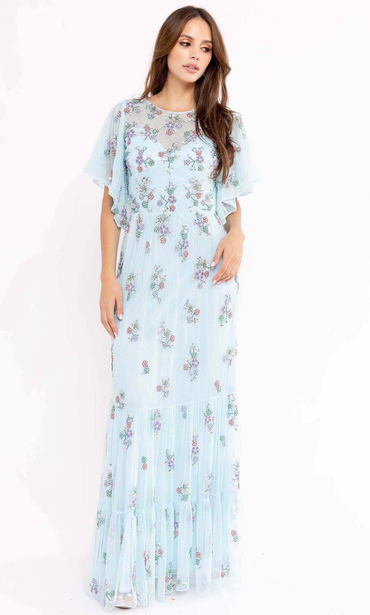 Primavera Couture 13108 - Soft-Looking Floral Long Dress - view 5
