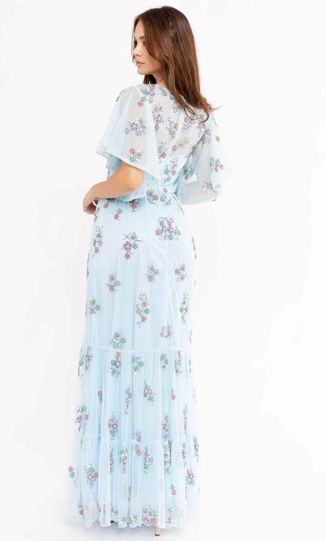 Primavera Couture 13108 - Soft-Looking Floral Long Dress - view 4