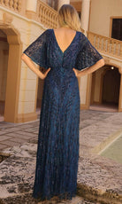 Primavera Couture 13119 - V-Neck Blouson Bodice Prom Gown - back view