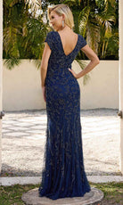 Primavera Couture 13133 - Short Sleeve Embellished Evening Dress - view 5