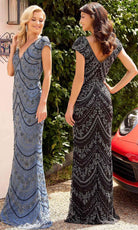 Primavera Couture 13138 - V-Neck Beaded Evening Gown - view 6