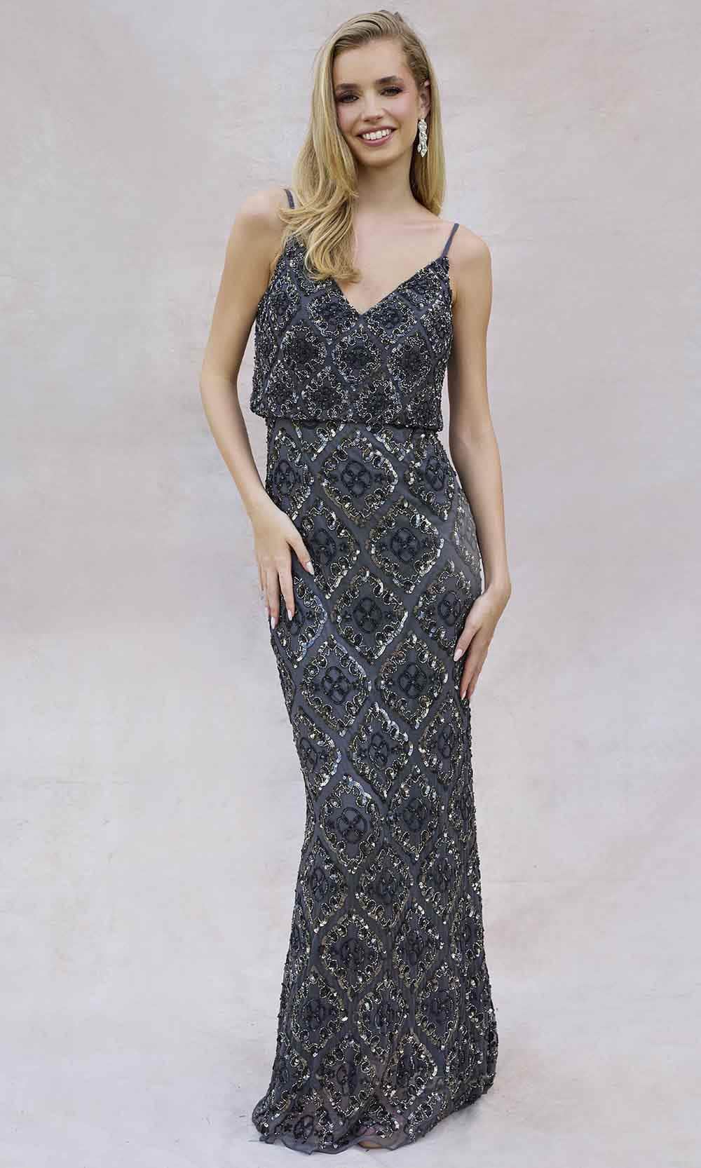 Primavera Couture 13139 - Beaded Sleeveless Bodice Evening Gown - designer mother of the bride dress at Silhouette Dresses