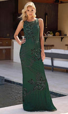Primavera Couture 13140 - Beaded Detail Scoop Evening Dress - back view
