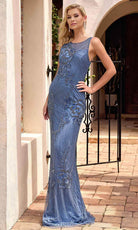 Primavera Couture 13140 - Beaded Detail Scoop Evening Dress - view 5