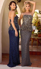 Primavera Couture 13142 - Strapless Sequin Beaded Evening Gown
