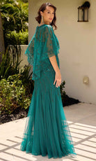 Primavera Couture 13145 - Strapless Sheer Capelet Evening Dress