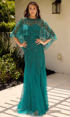 Primavera Couture 13145 - Strapless Sheer Capelet Evening Dress - view 9