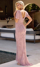 Primavera Couture 13147 - Puff Sleeve V-Neck Gown