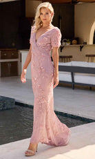 Primavera Couture 13147 - Puff Sleeve V-Neck Gown - Silhouette Dresses