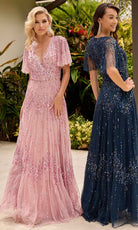Primavera Couture 13153 - V-Neck Sequin Embellished Evening Gown - view 6