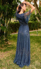 Primavera Couture 13153 - V-Neck Sequin Embellished Evening Gown - view 4