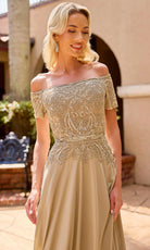 Primavera Couture 13164 - Off Shoulder Beaded Formal Dress - Silhouette Dresses