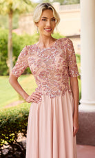 Primavera Couture 13171 - Embellished Jewel Neck A-Line Dress - Silhouette Dresses