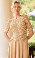 Primavera Couture 13171 - Embellished Jewel Neck A-Line Dress - Silhouette Dresses