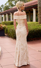 Primavera Couture 13174 - Off Shoulder Textured Long Formal Dress - Silhouette Dresses