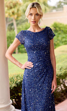 Primavera Couture 13177 - Short Sleeve Fully Embellished Dress - Silhouette Dresses