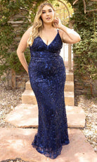 Primavera Couture 14001 - V Neck Sequined Sleeveless Gown