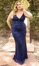 Primavera Couture 14001 - V Neck Sequined Sleeveless Gown - view 8