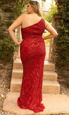 Primavera Couture 14002 - Scale-Like Sequined Evening Gown