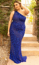 Primavera Couture 14002 - Scale-Like Sequined Evening Gown