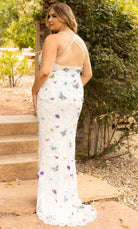 Primavera Couture 14003 - Butterfly-Embellished Sheath Gown