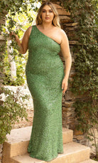 Primavera Couture 14004 - Sequined One Shoulder Prom Gown - view 12