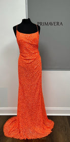 Primavera Couture 14007 - Thin Strapped Scoop Neck Dress