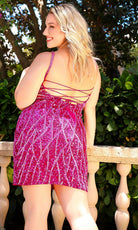 Primavera Couture 14021 - Sequin Embellished Scoop Neck Cocktail Dress - view 4