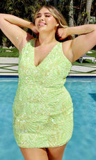 Primavera Couture 14024 - Sleeveless Embellished Cocktail Dress - back view