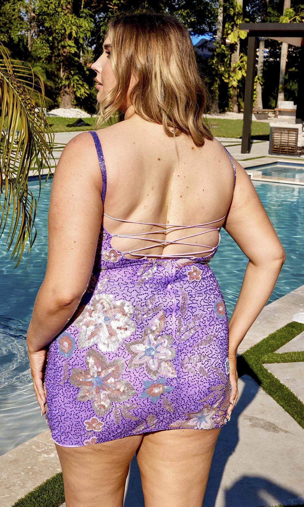 Primavera Couture 14027 - Sequined Sleeveless Cocktail Dress - view 5